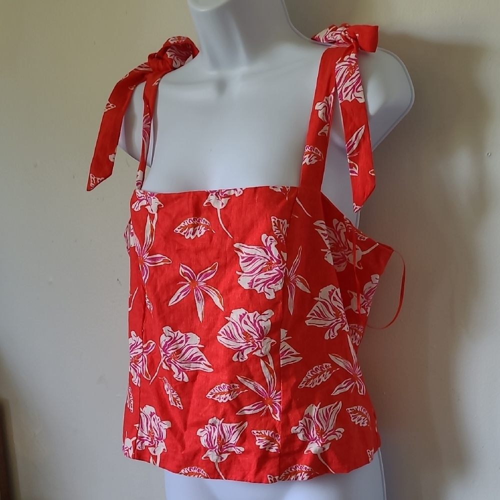 Joie Scarlet Floral Camisole with Bow Straps